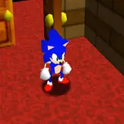 Sonic in Super Mario 64 game
